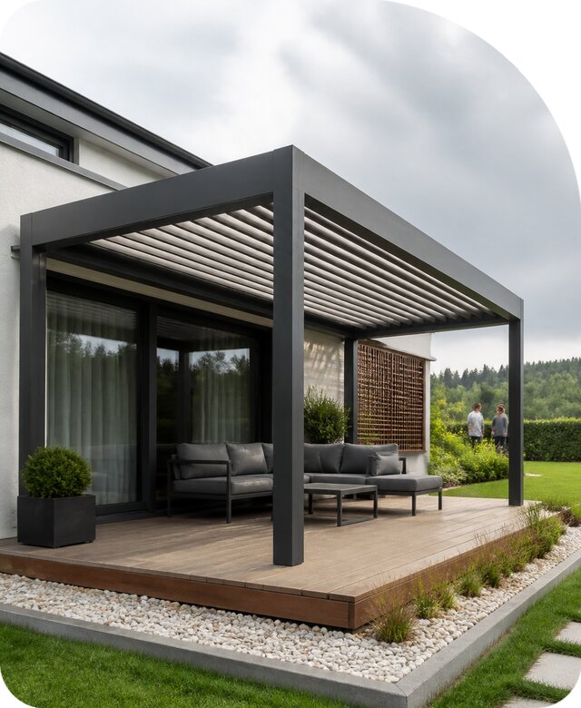 Биоклиматическая пергола в Луховицах от 77588 р. | РадиДОМА-Лхв